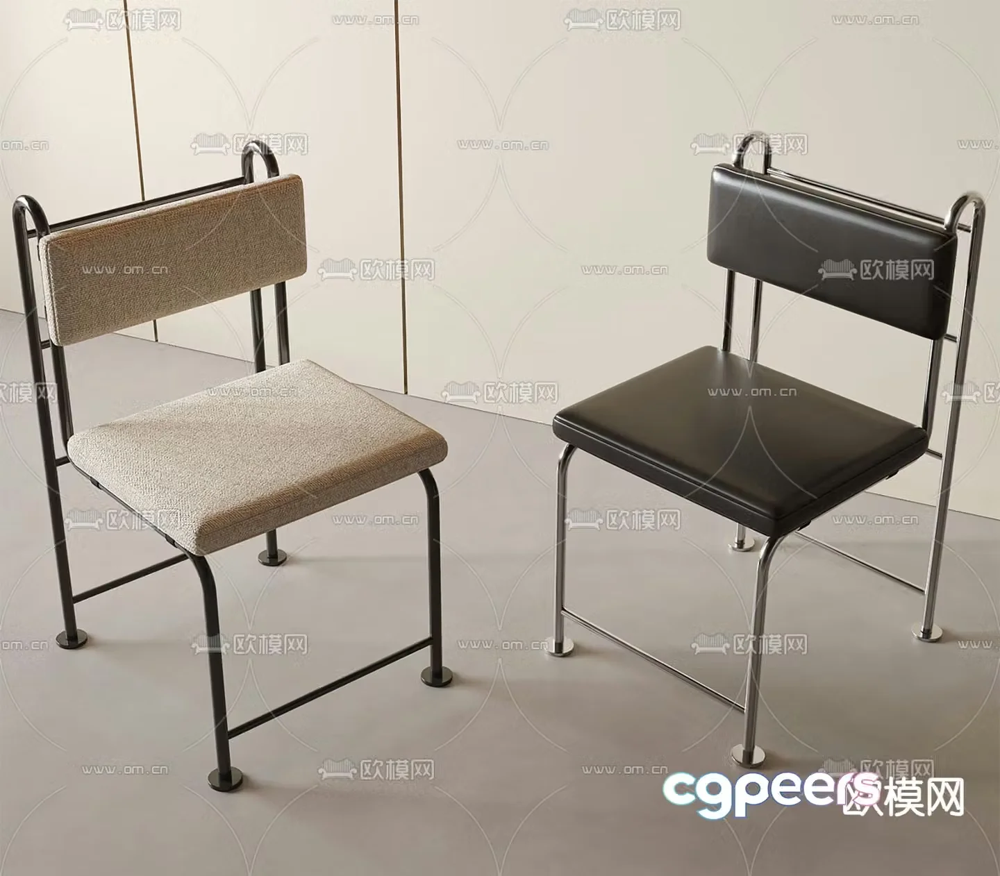 Modern chair dining chair 3d model