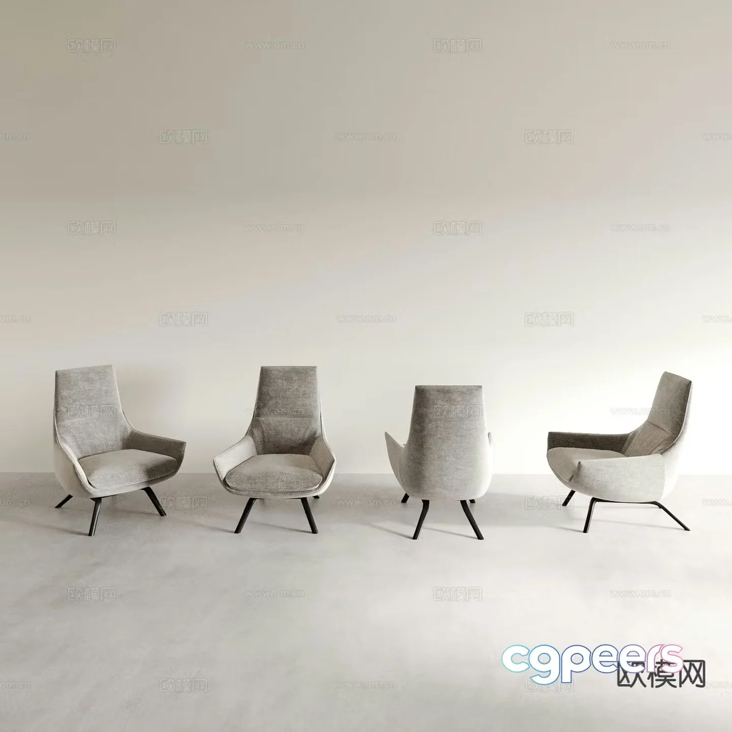 Modern chair leisure chair 3d model