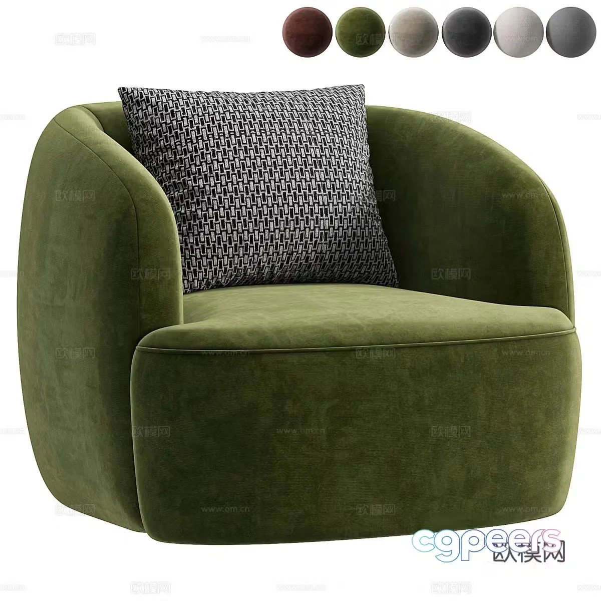 Modern single sofa 3d model
