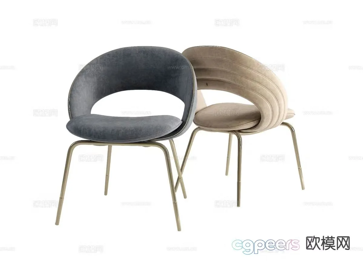 visionnaire- Light luxury chair dining chair 3d model