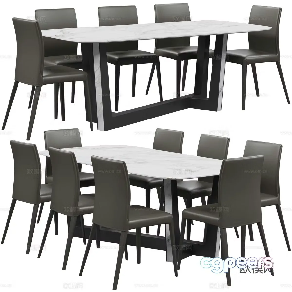 Dining table and dining chair 3d model