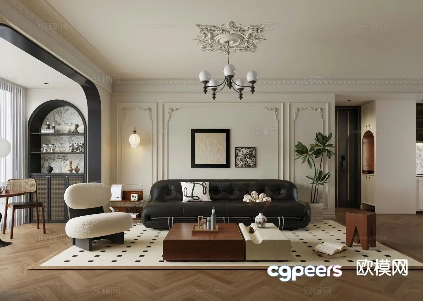 French restaurant 3d model