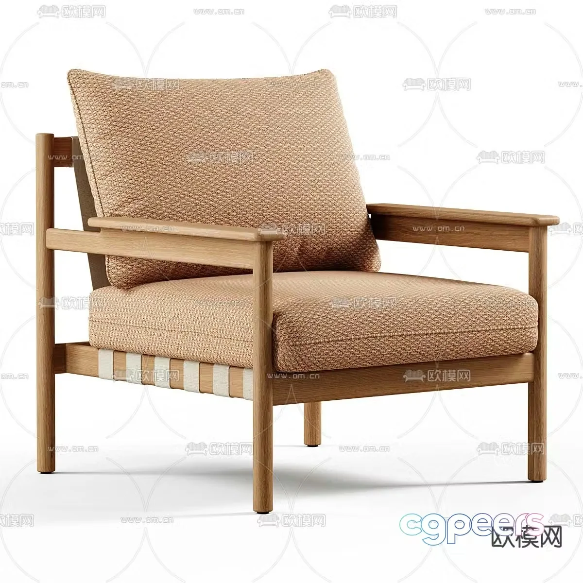 Wabi-sabi chair leisure chair 3d model