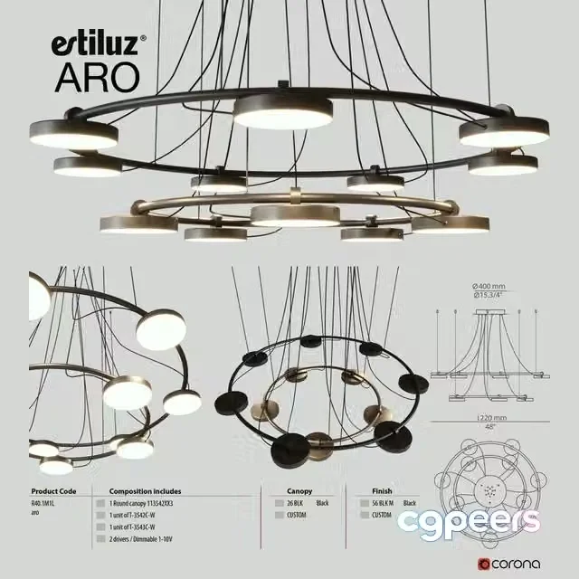 3ds Max Free – Estiluz Aro 3542 + 3543