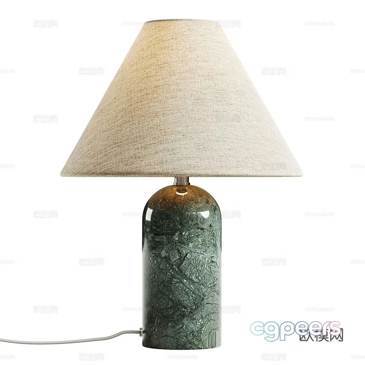 Wasabi Fengteng lamp Middle-aged Fengteng lamp Paper table lamp Stone table lamp Bedside table lamp Classical table 3D model