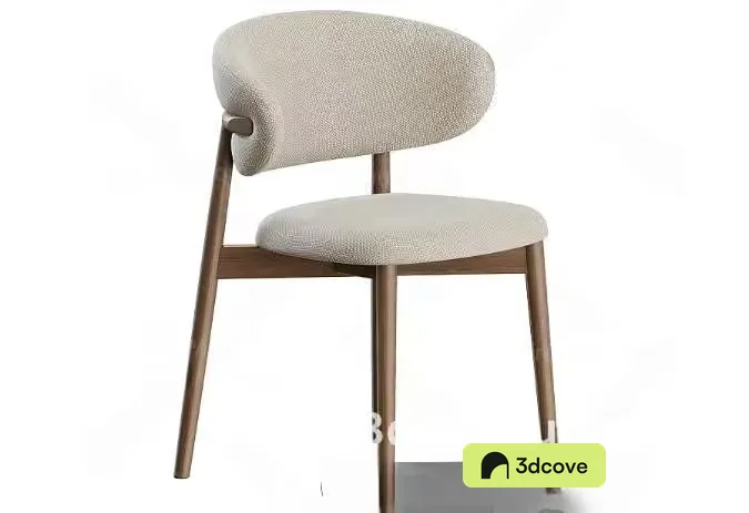 A Chair With A Light-Colored Seat And Backrest