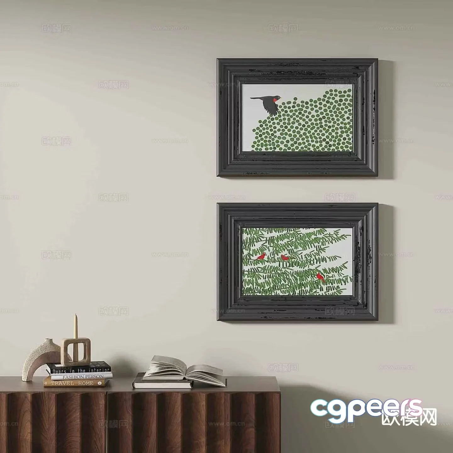 Oil painting art painting decorative painting 3d model