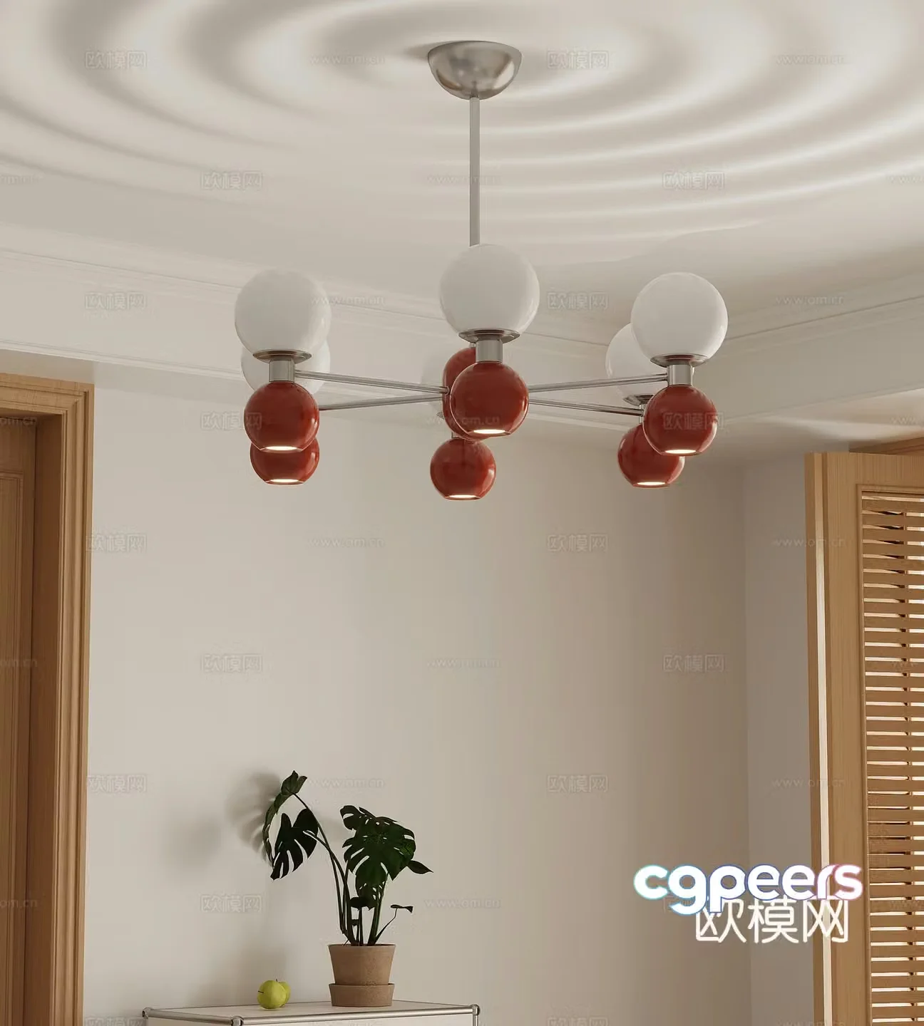 10 chandeliers modern simple chandeliers living room chandeliers multi-head chandeliers 3d model