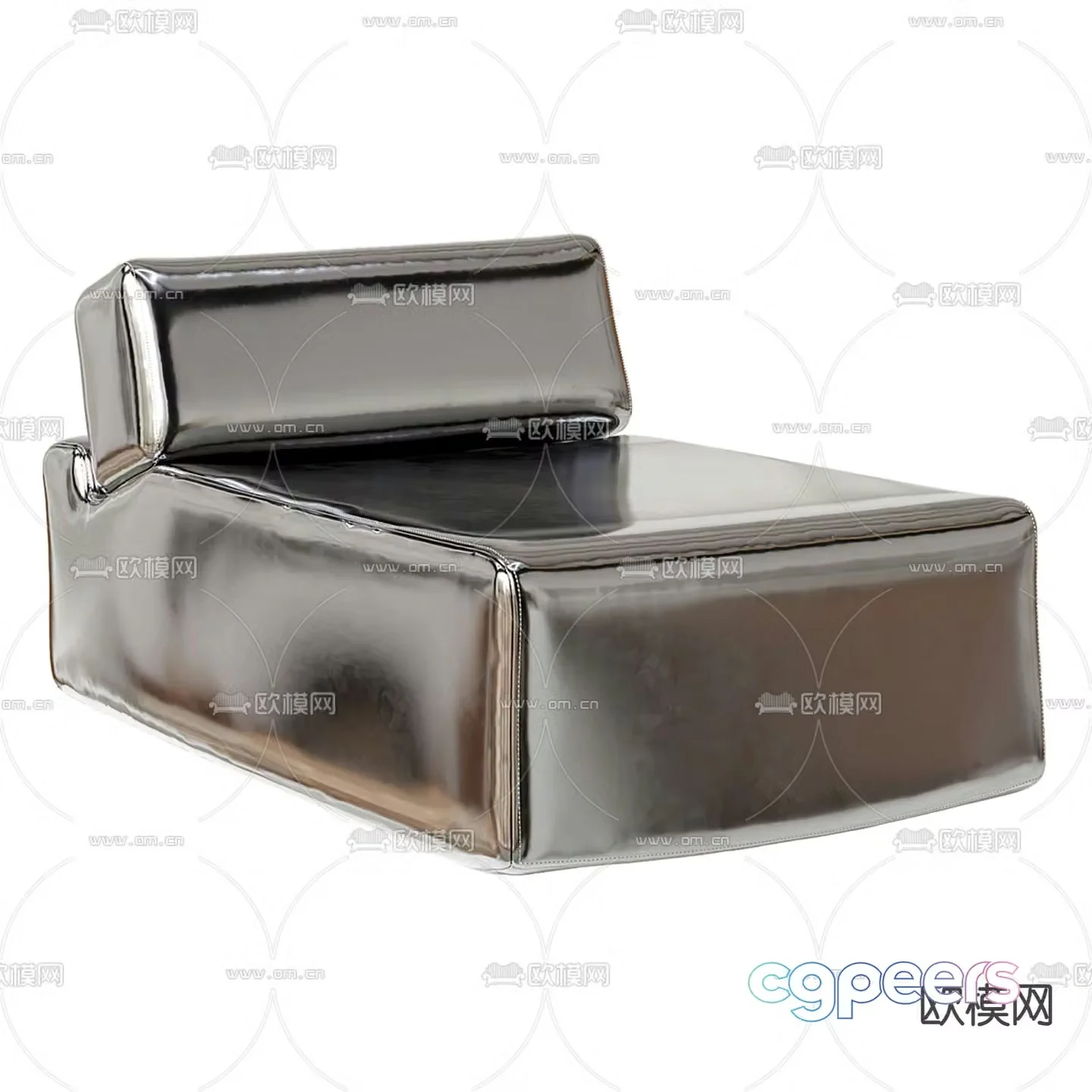 Porto minimalist sofa leather sofa single sofa 3d model