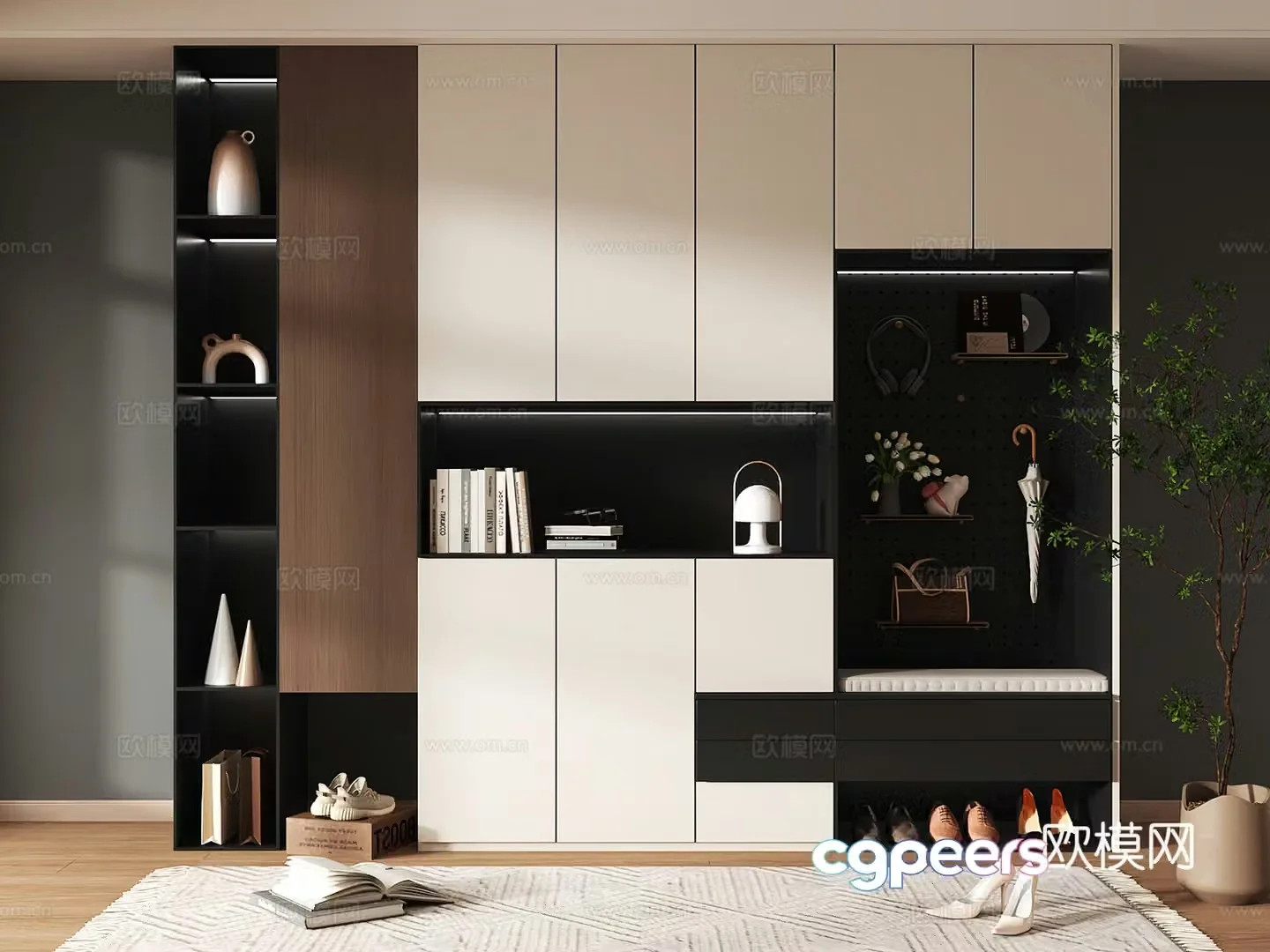 Shoe cabinet design shoe cabinet partition shoe cabinet porch shoe cabinet hotel shoe cabinet 3D model