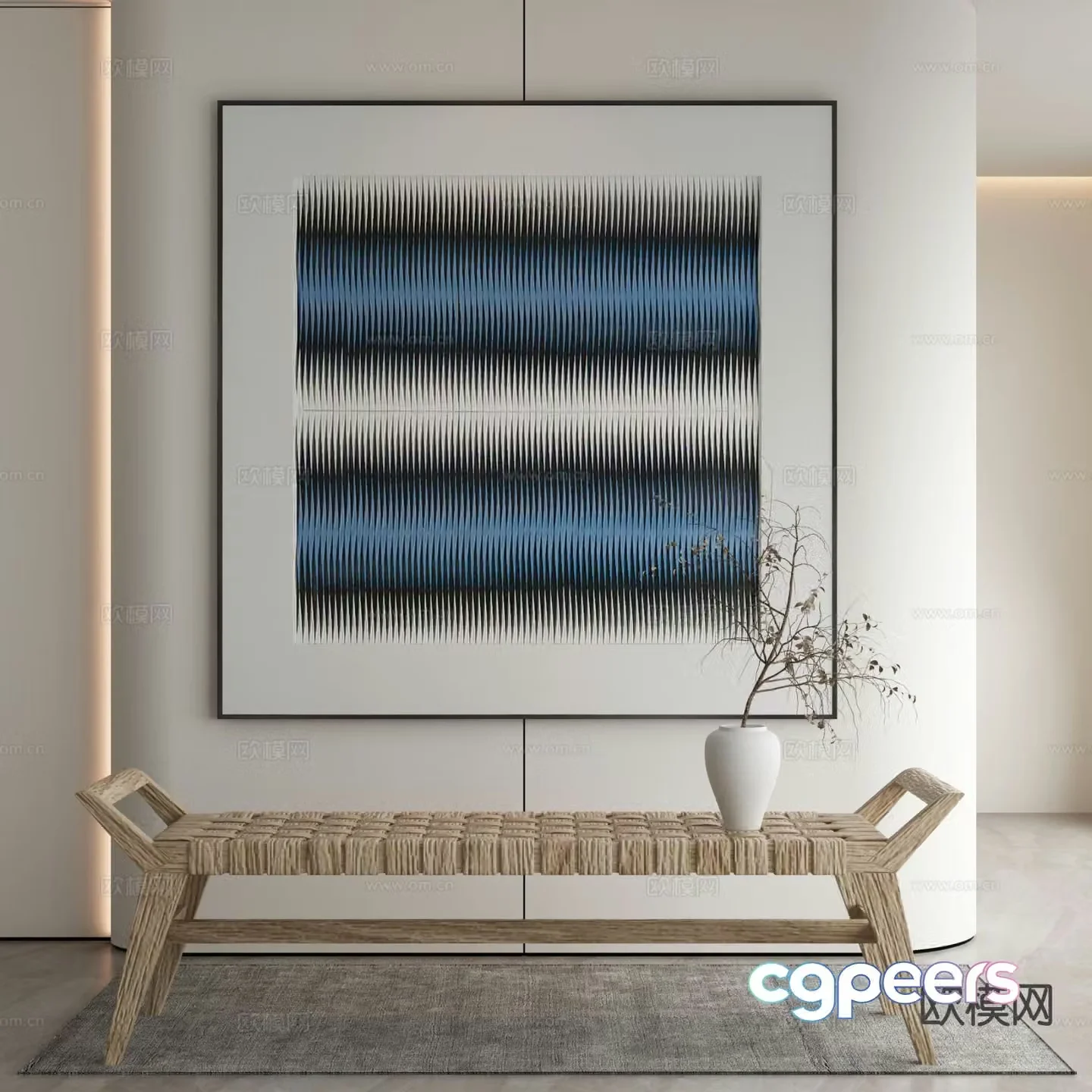 Decorative painting art painting hanging painting 3d model