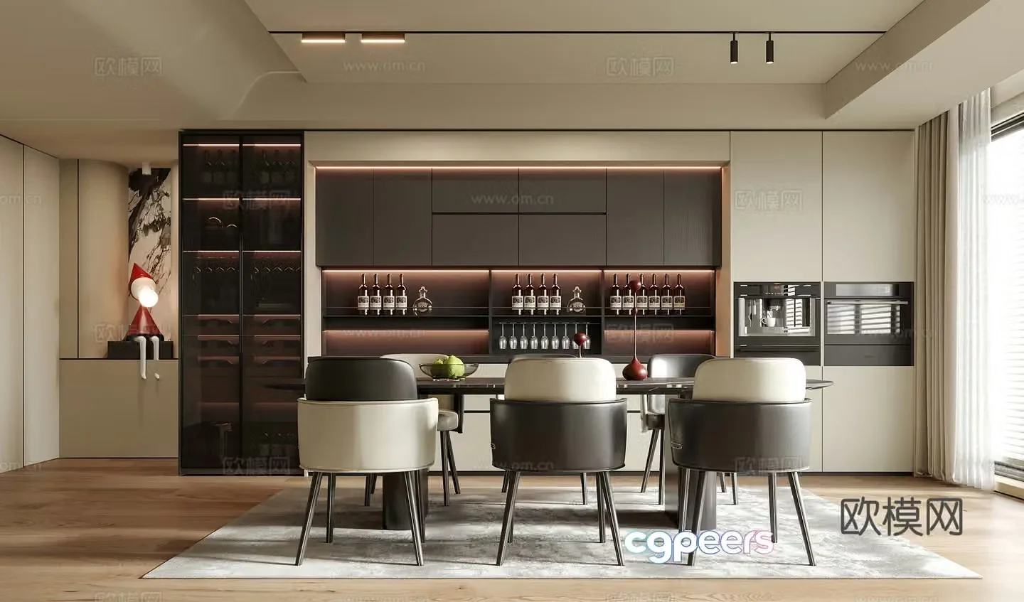 Modern restaurant 3d model