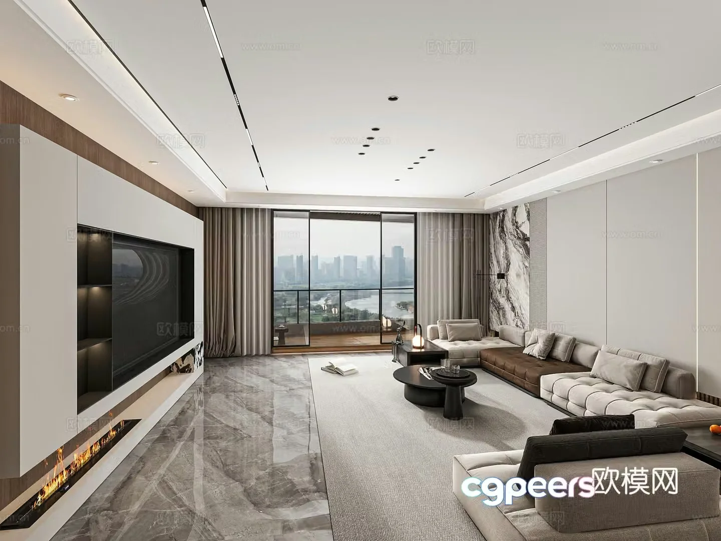 Modern living room 3d model