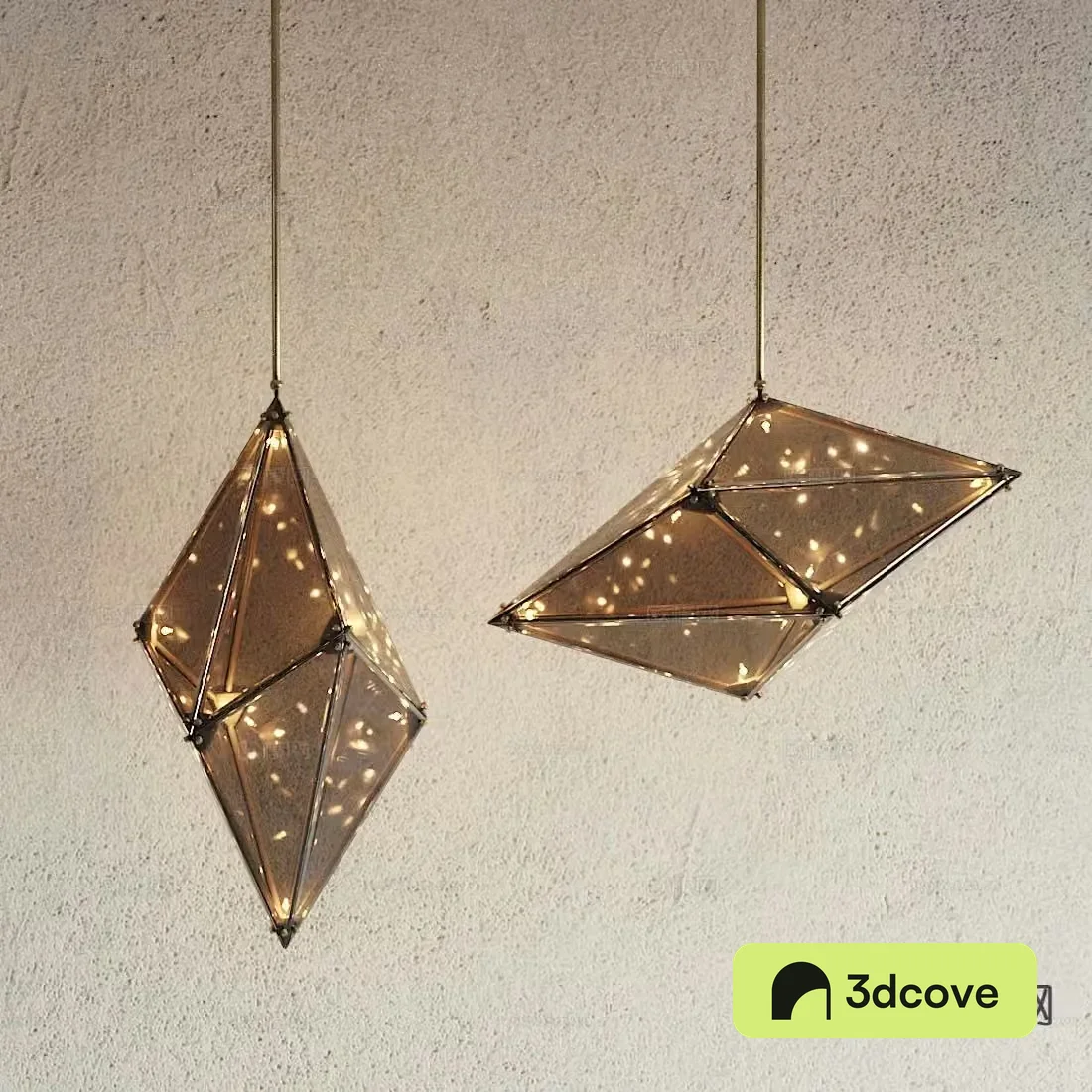 Modern geometric chandelier