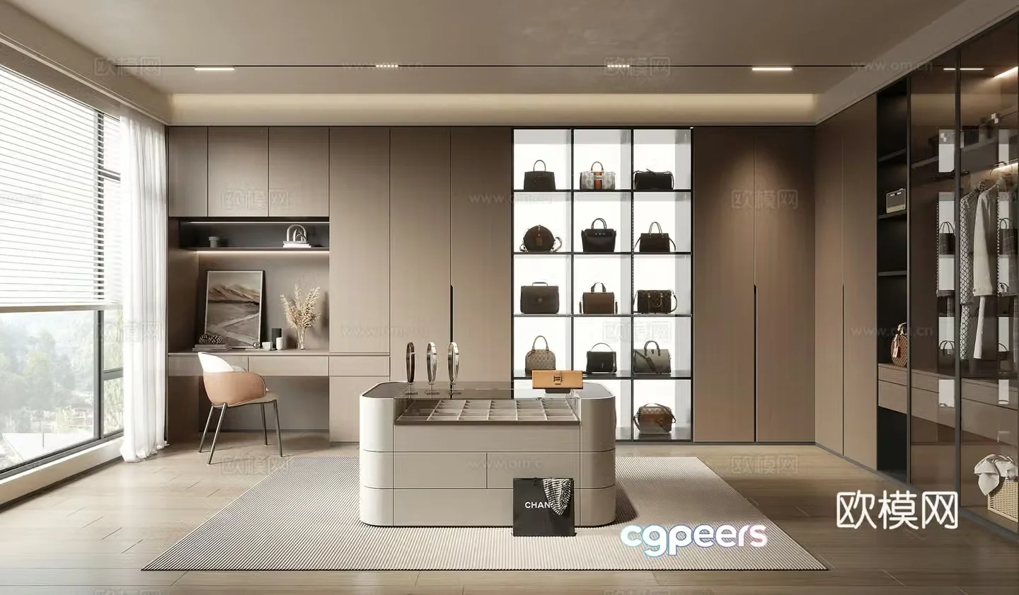 Modern Italian wardrobe 3d model