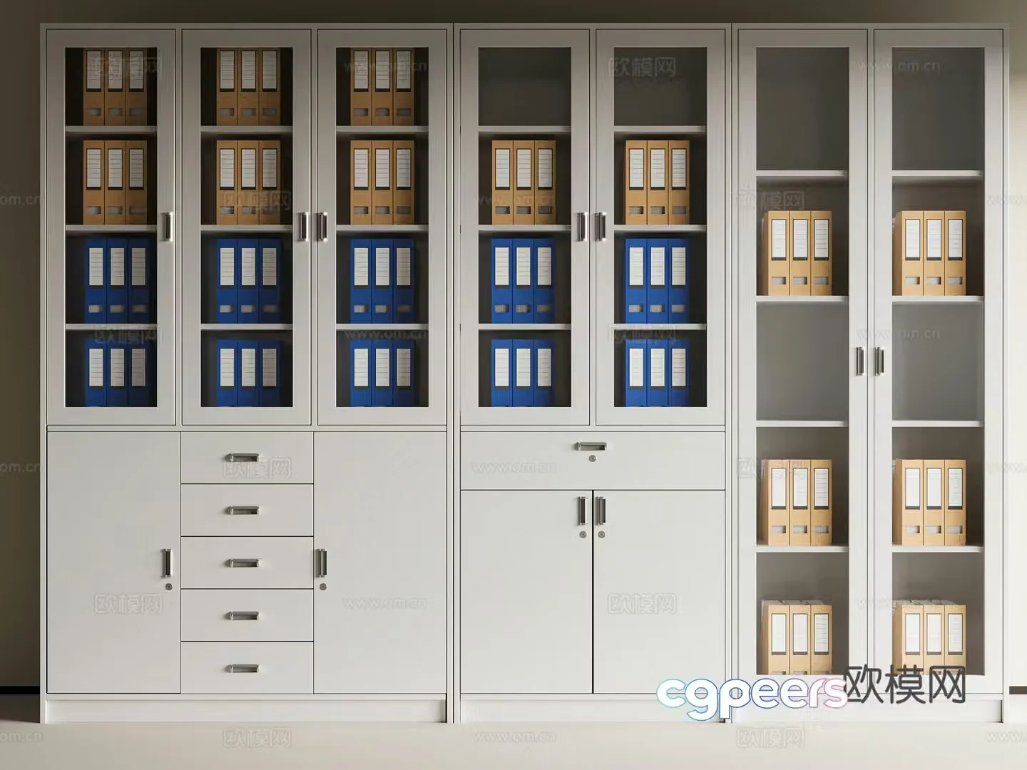Modern file cabinet Office file cabinet Iron cabinet filing cabinet Information cabinet storage cabinet Floor-standing 3D model