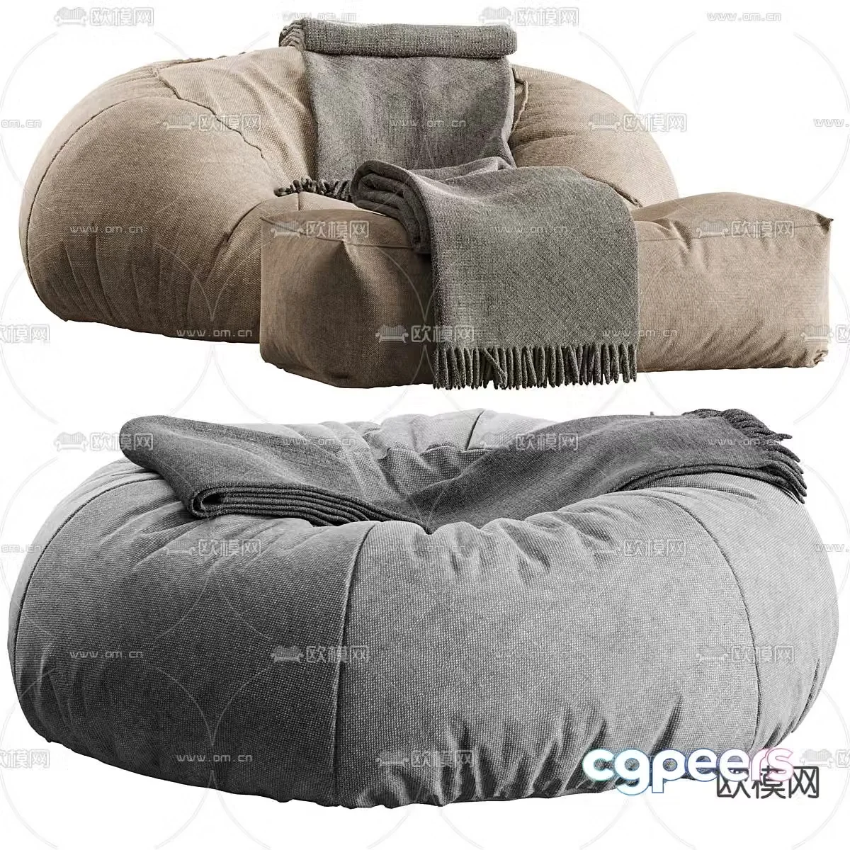 Bean bag sofa 3d model