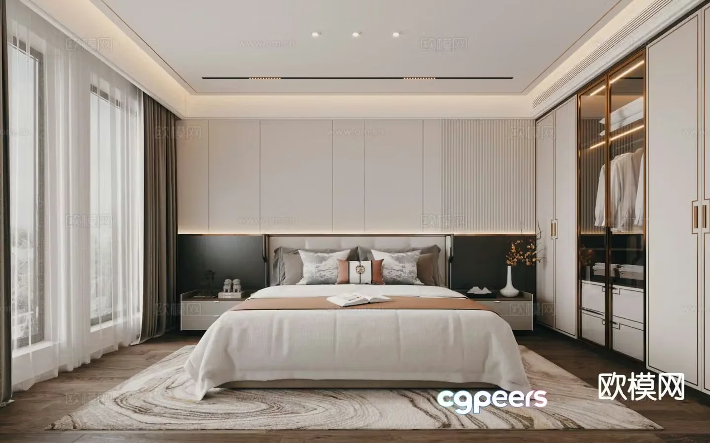 New Chinese style bedroom master bedroom 3d model