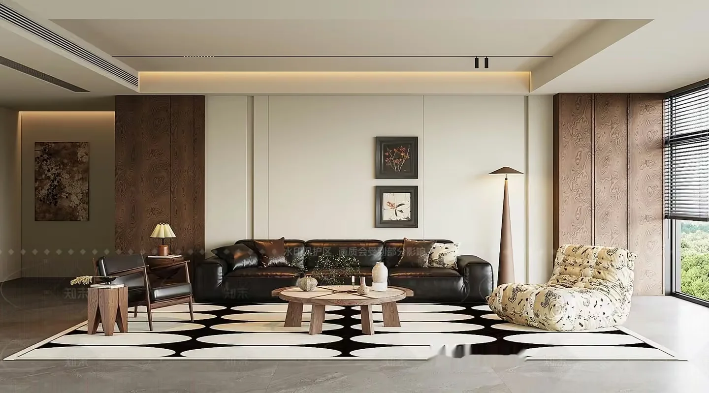 Modern Living Room 3D Model – 8421 – VRAY Render