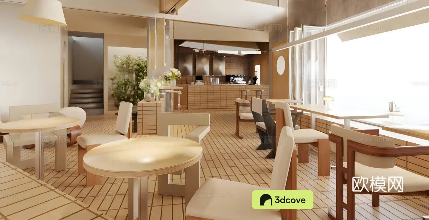 Modern log cafe log style milk tea shop coffee table and chairs milk tea shop money reception desk coffee