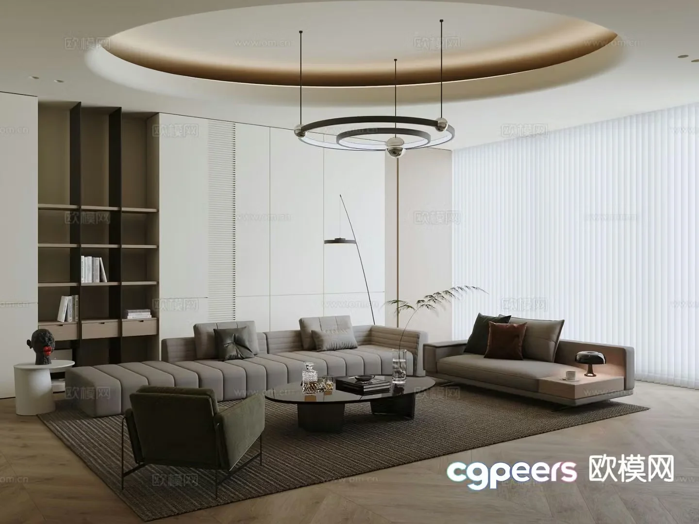 Modern sectional sofa 3d model