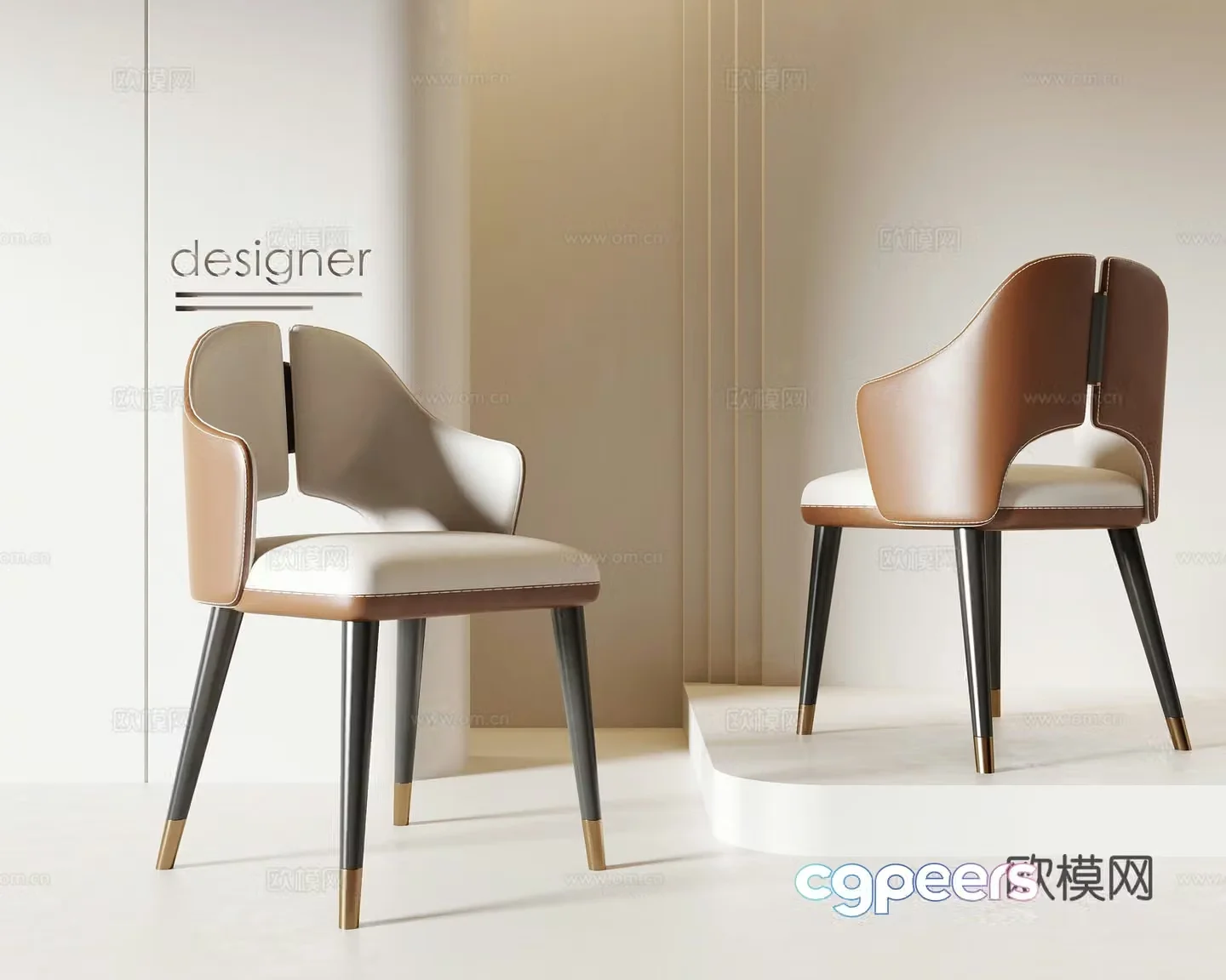 Modern single chair 3d model