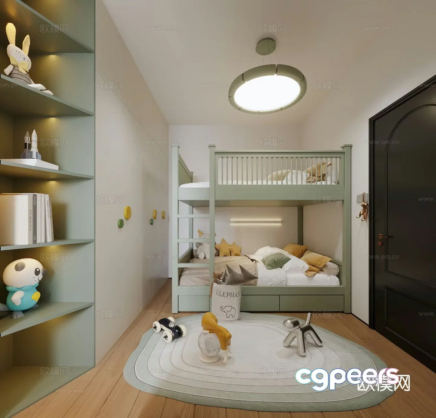 Cream style children’s room boy’s room girl’s room 3D model