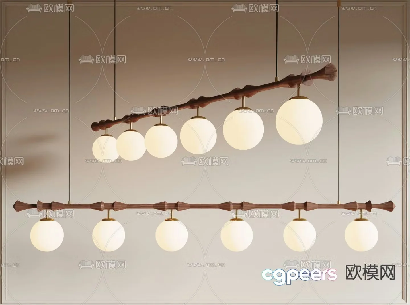 Medieval style chandelier restaurant chandelier 3d model