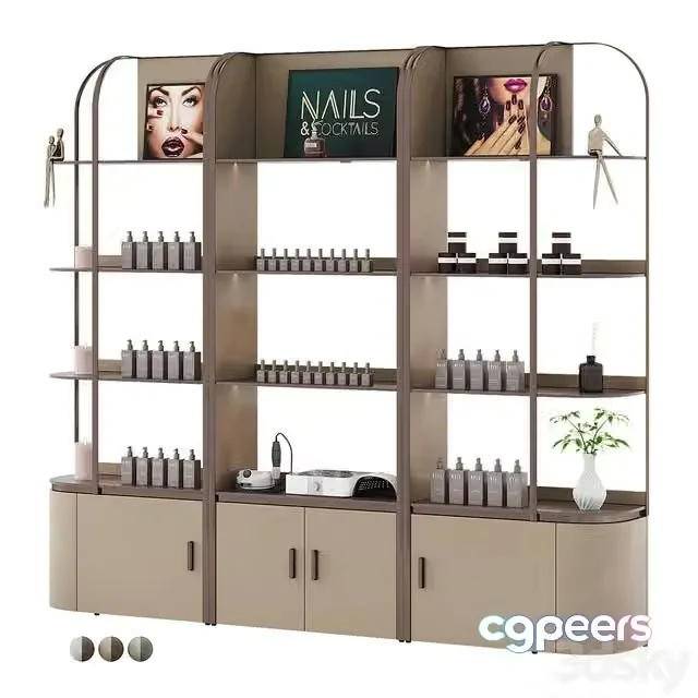 3ds Max Free – Salon Product Display Shelves