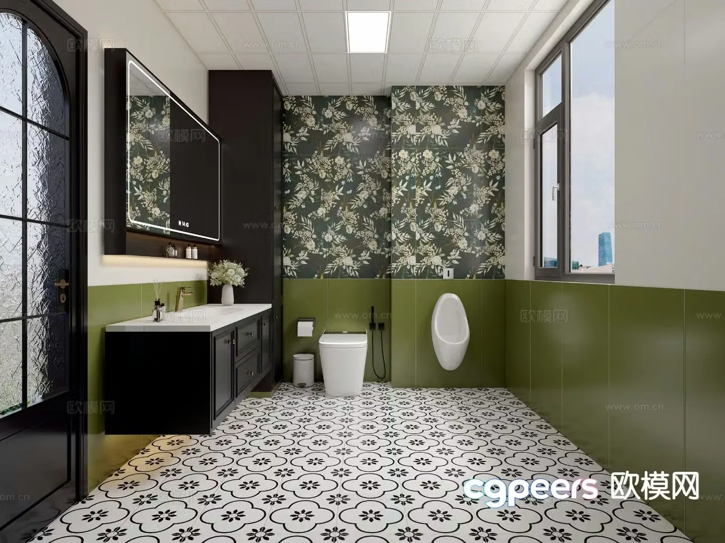 French bathroom bathroom 3d model
