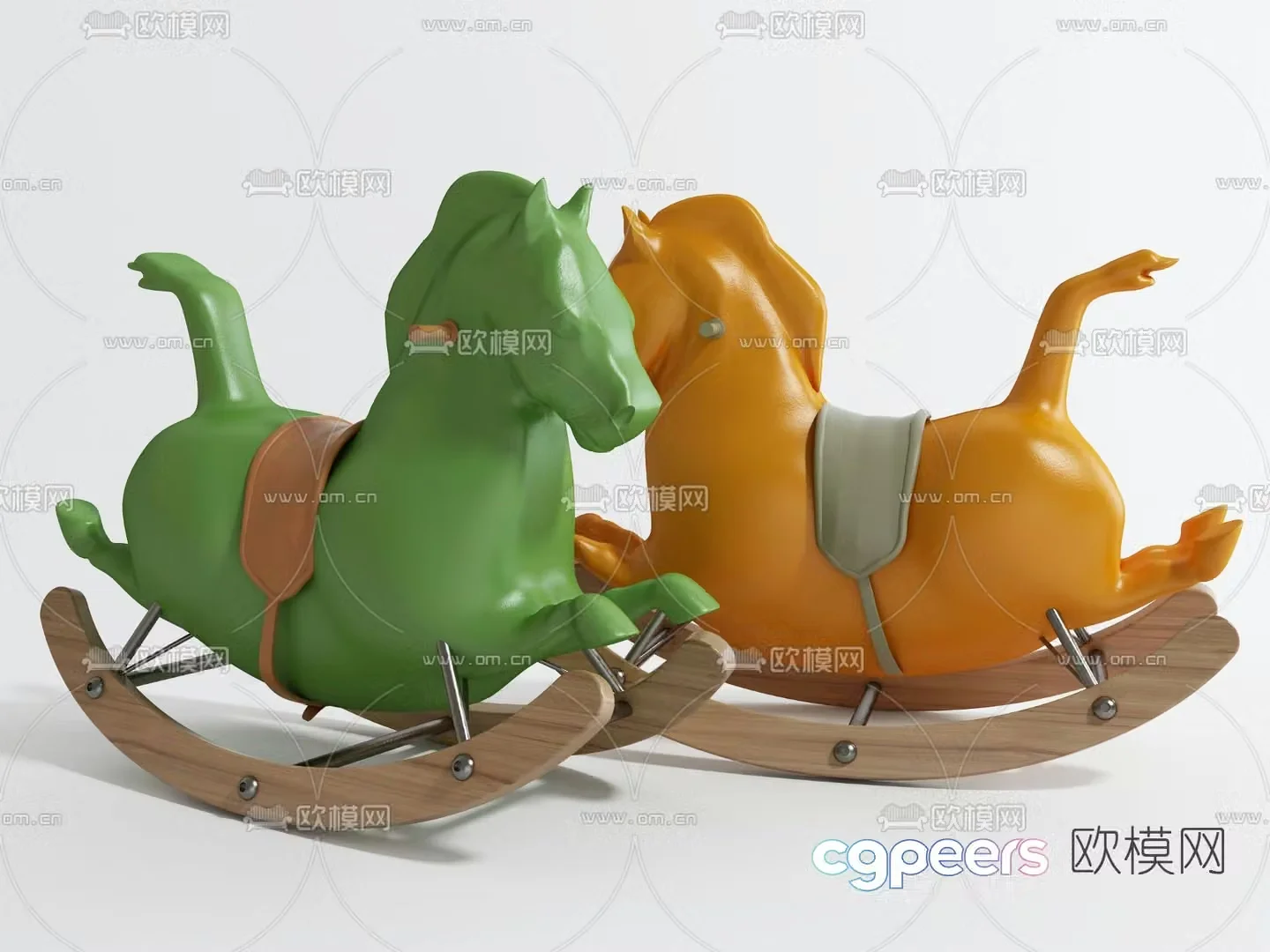 Modern children’s rocking chair 3d model
