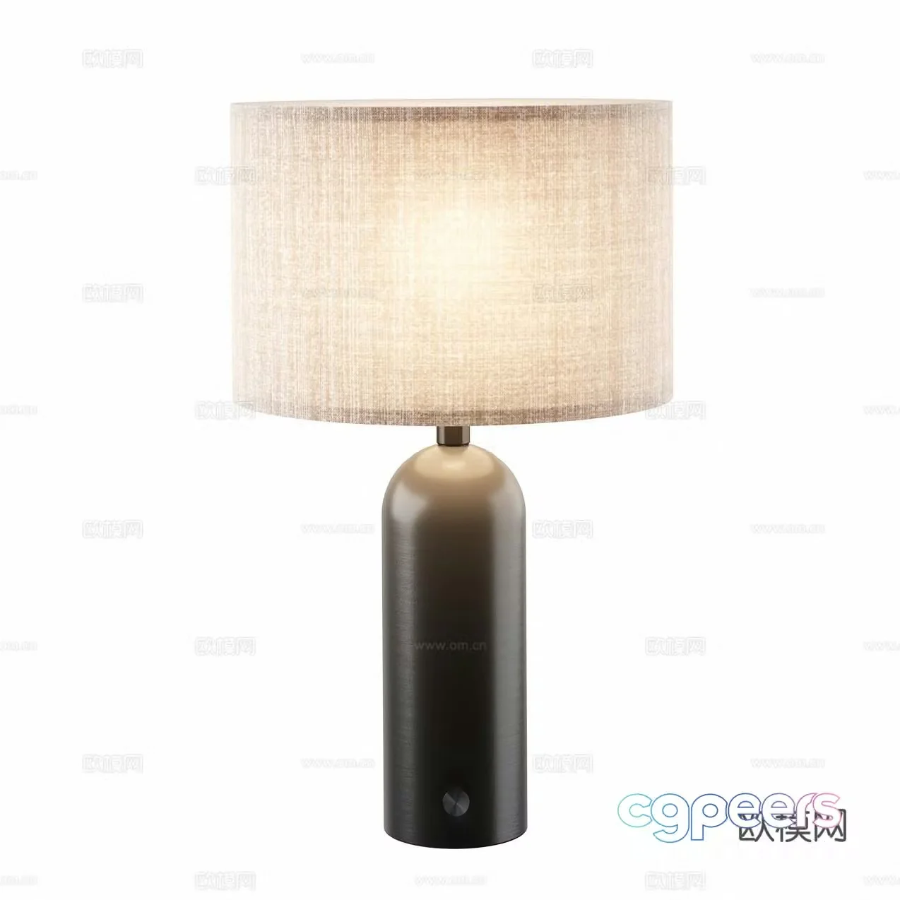 Modern Italian minimalist fabric table lamp 3D model