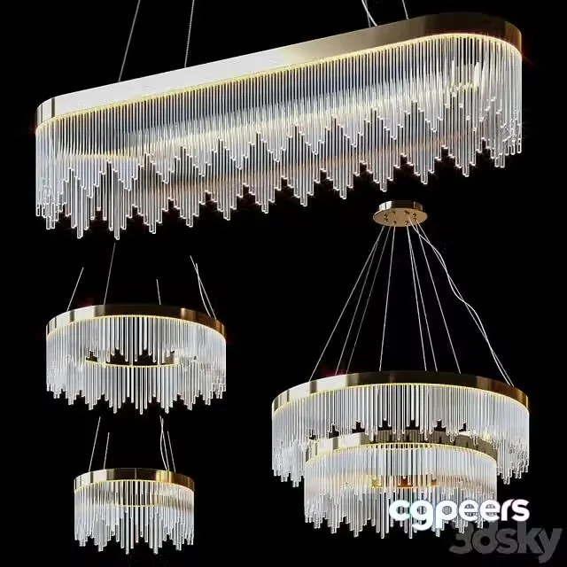 3ds Max Free – Hanging chandeliers FAIRYTALE by Romatti