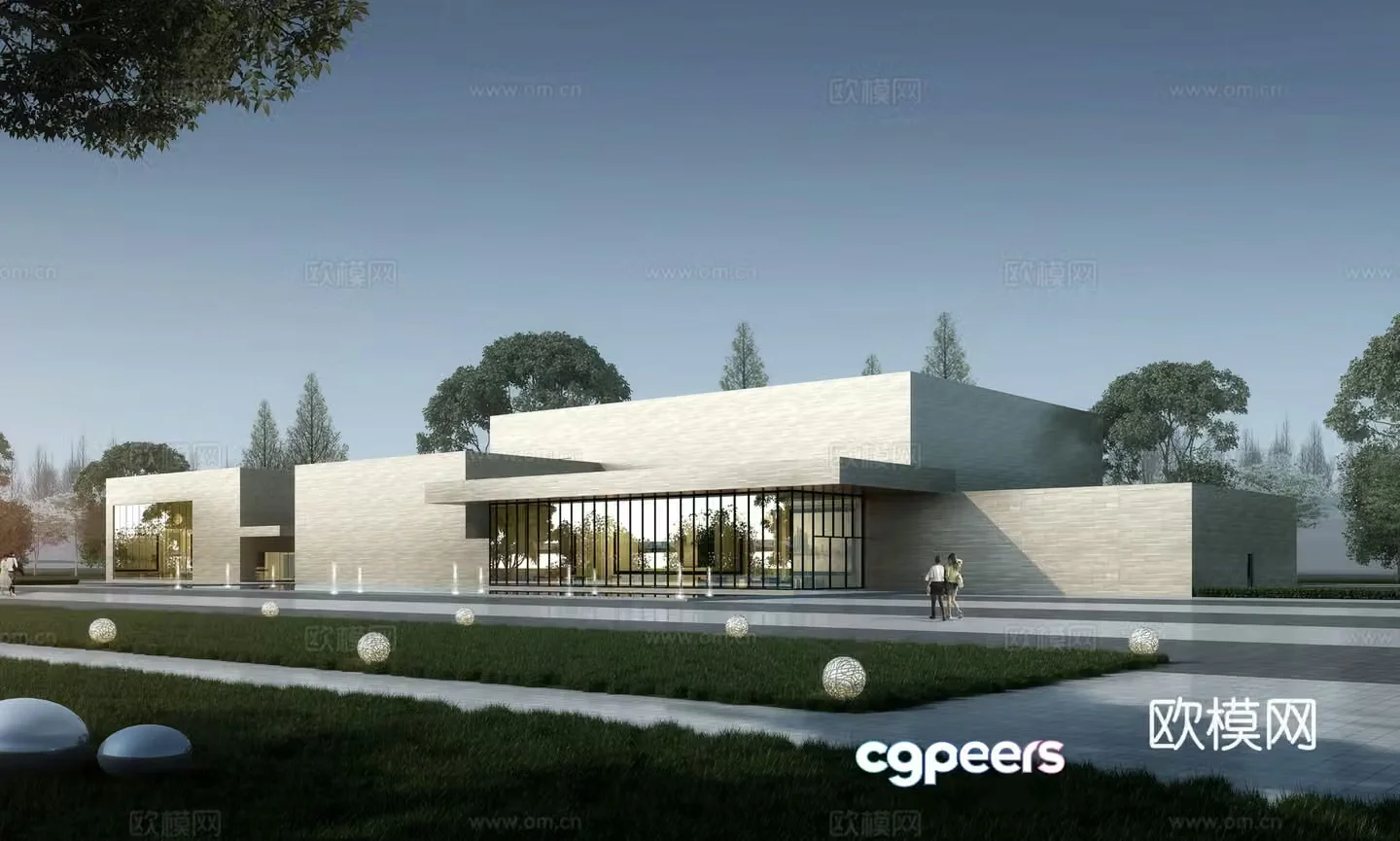 Visitor center appearance 3D model