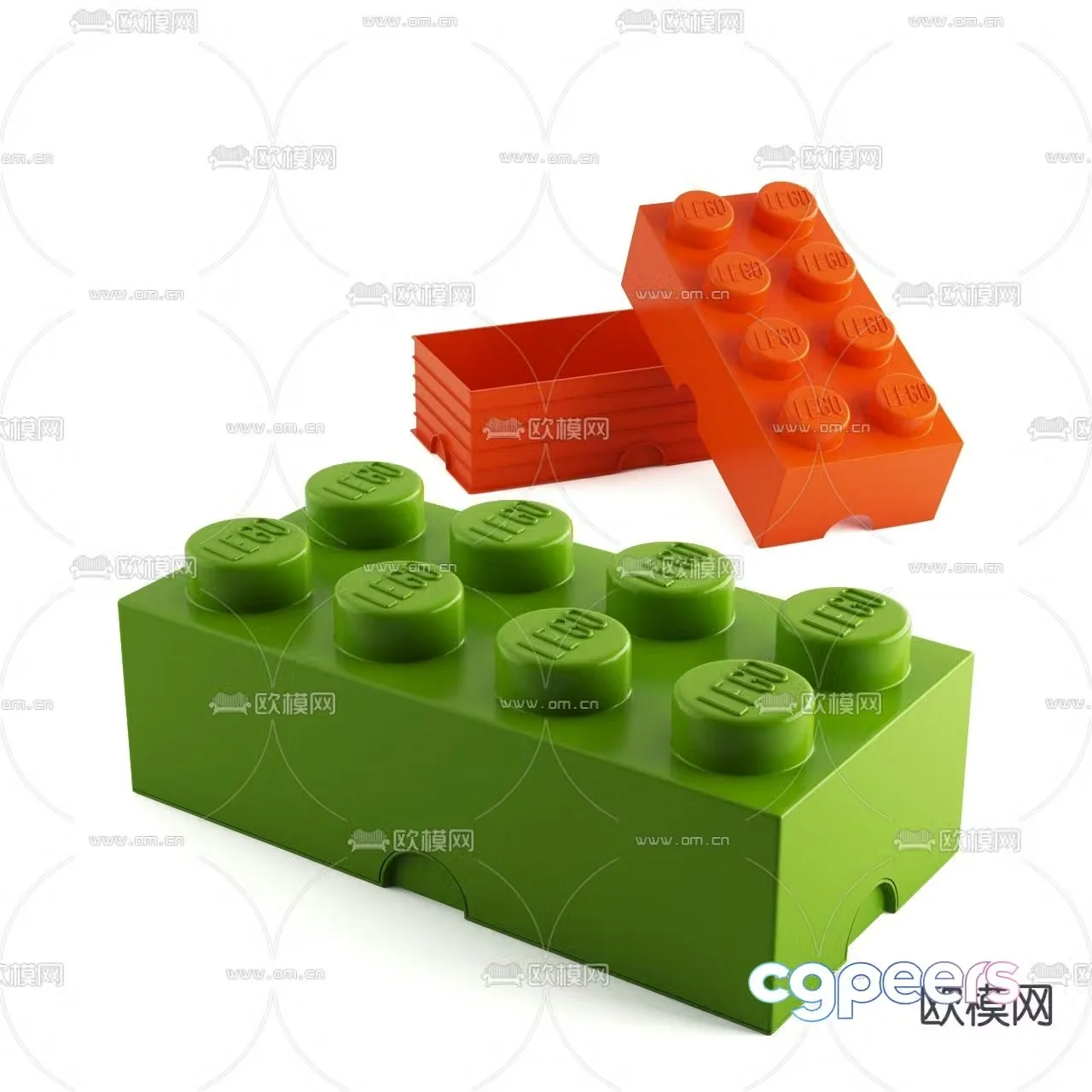 Modern lego toys 3d model