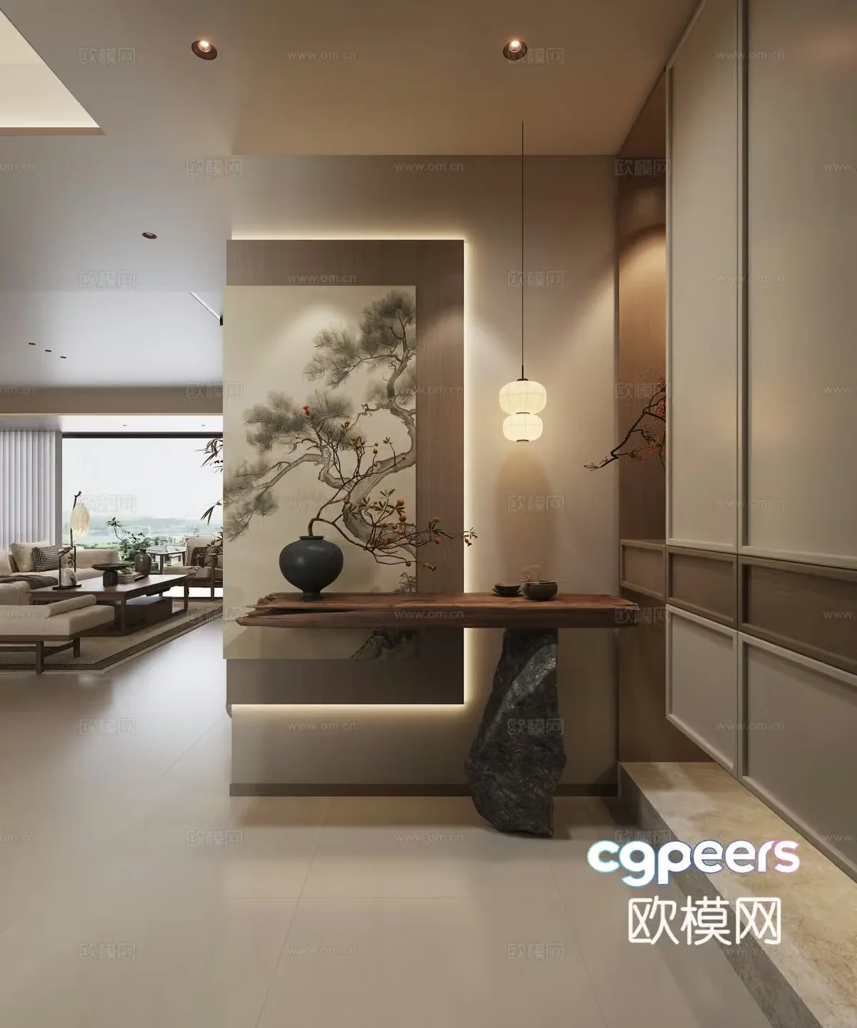 Song style entrance hall 3D model