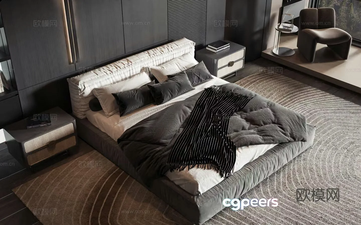 Modern style product bed 3d model