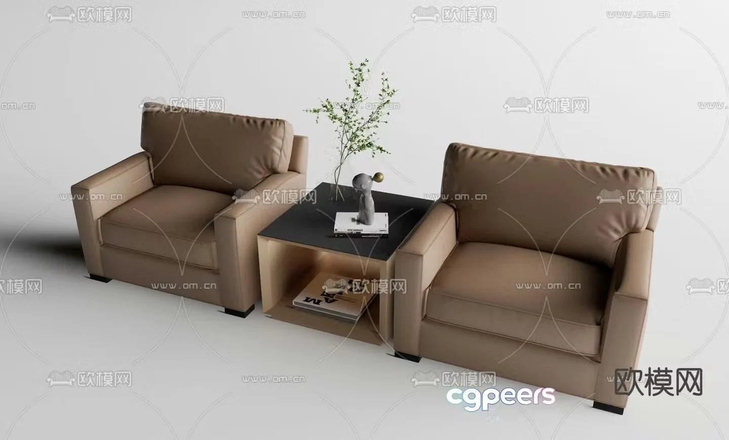 Office sofa reception sofa 3d model