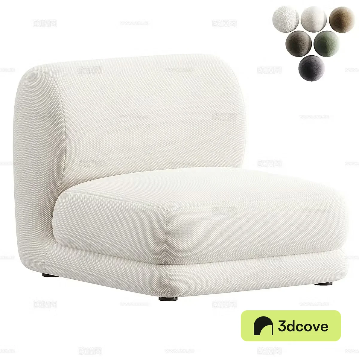 Modern fabric sofa single sofa