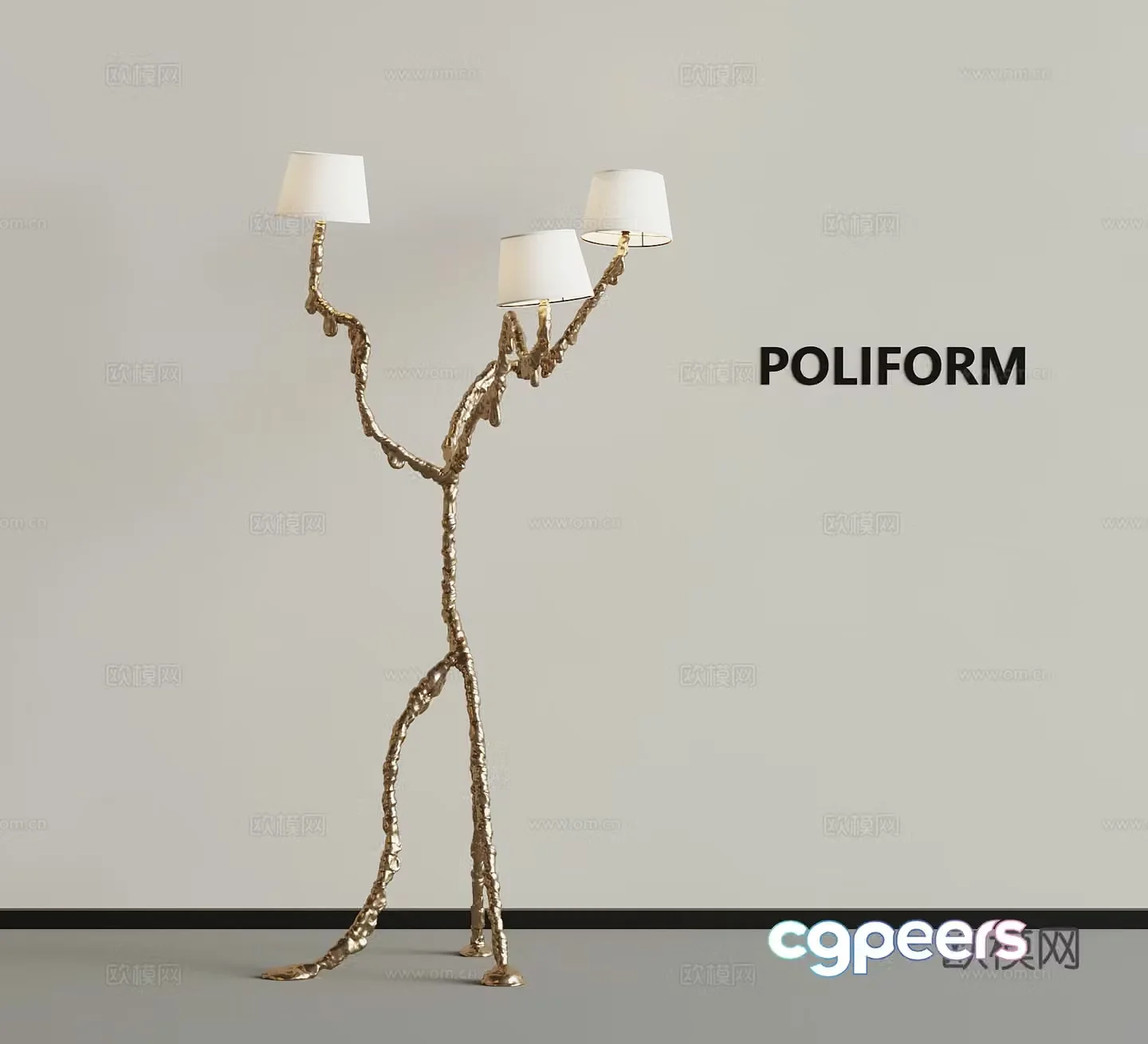 French floor lamp Art floor lamp 3d model