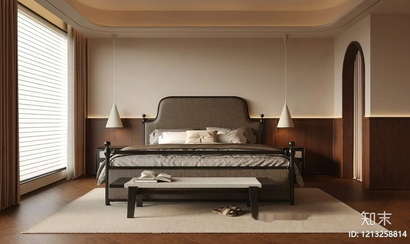 Cozy Bedroom 3D Model – 17555 – VRAY Render