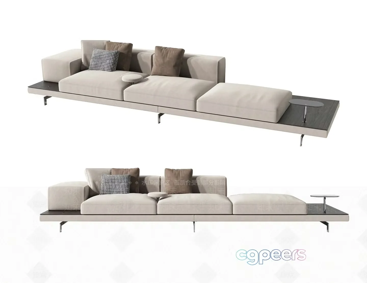 Modern Sectional Sofa 3D Model – 2891 – VRAY Render