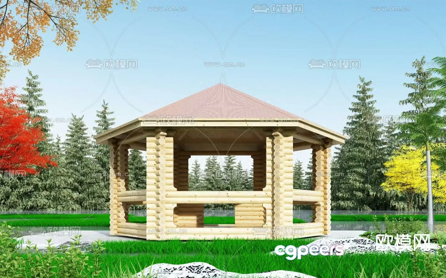 Chinese style pavilion 3d model