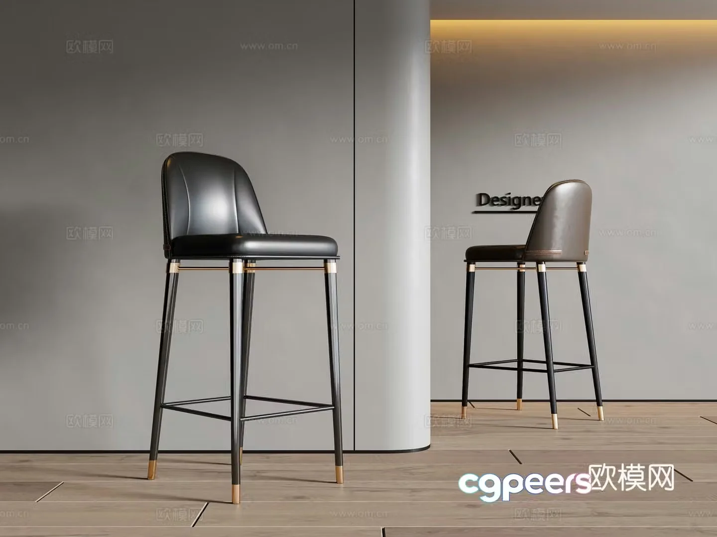 Modern bar stool bar stool high stool 3d model