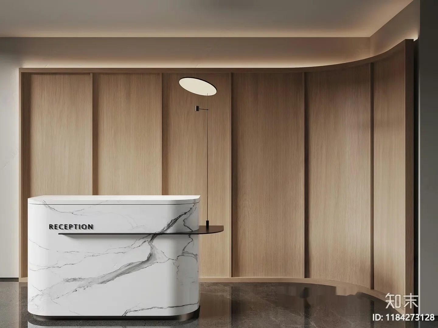 Modern Reception Desk 3D Model – 11078 – VRAY Render