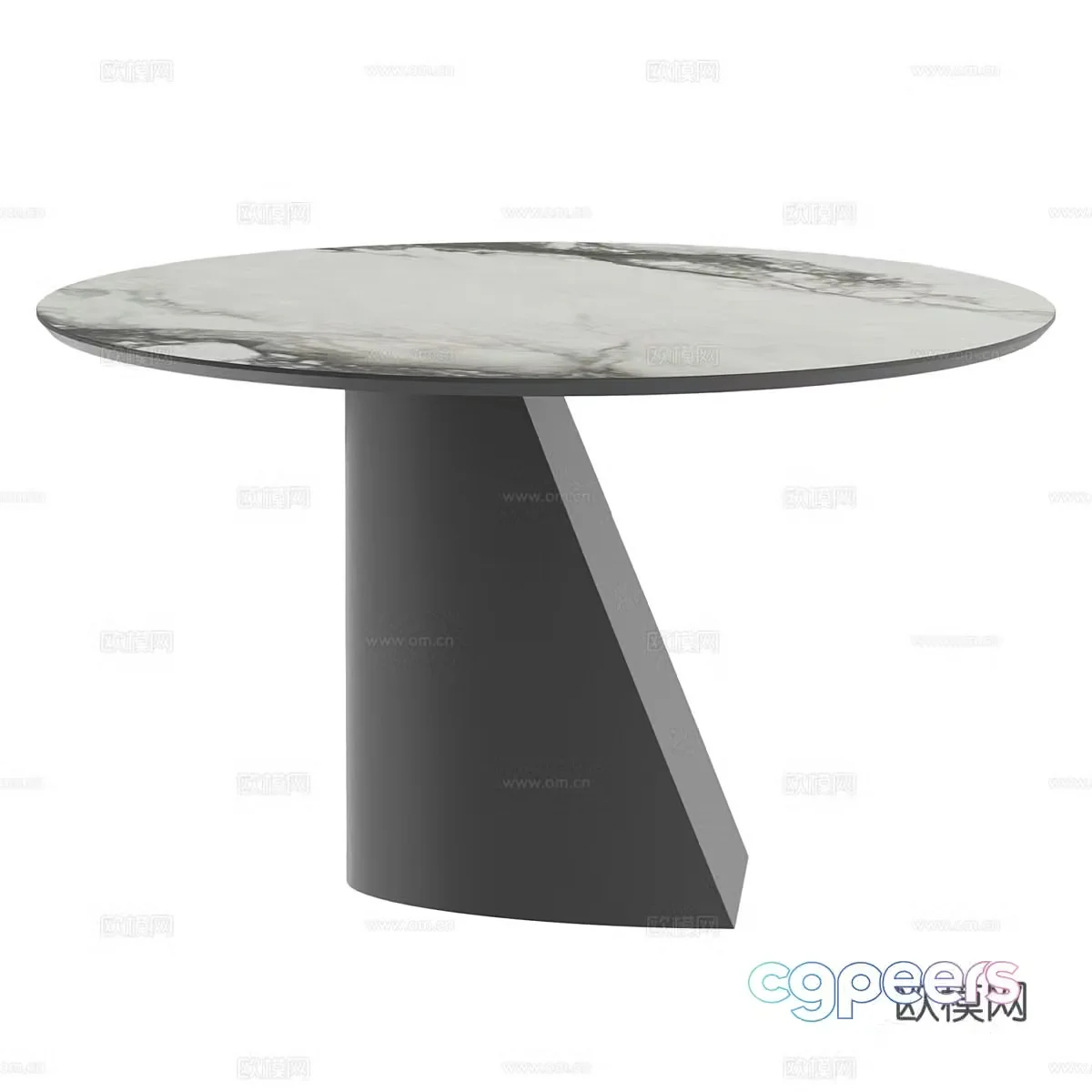 Modern minimalist coffee table round coffee table 3d model