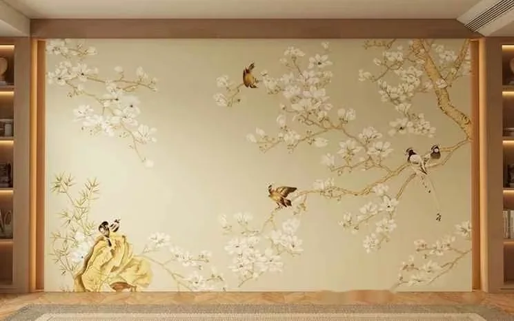 Wall With Asian-Inspired Mural 3D Model – 9158 – VRAY Render
