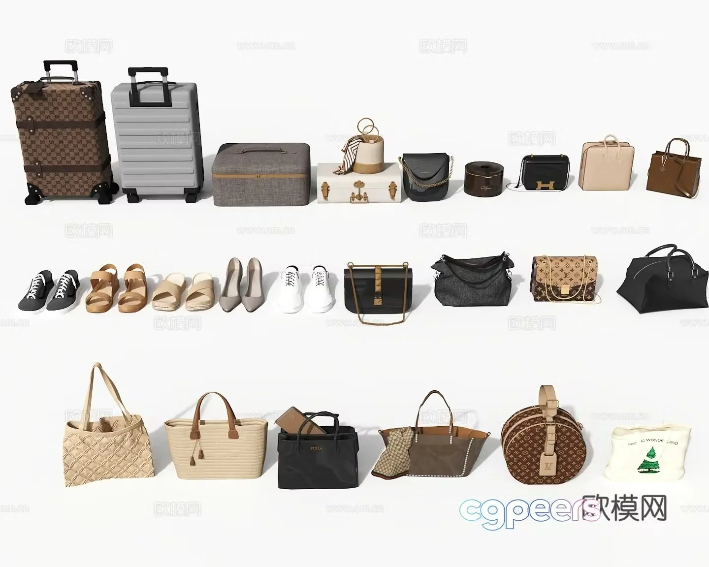 Bags shoes women’s bags brand bags 3D model