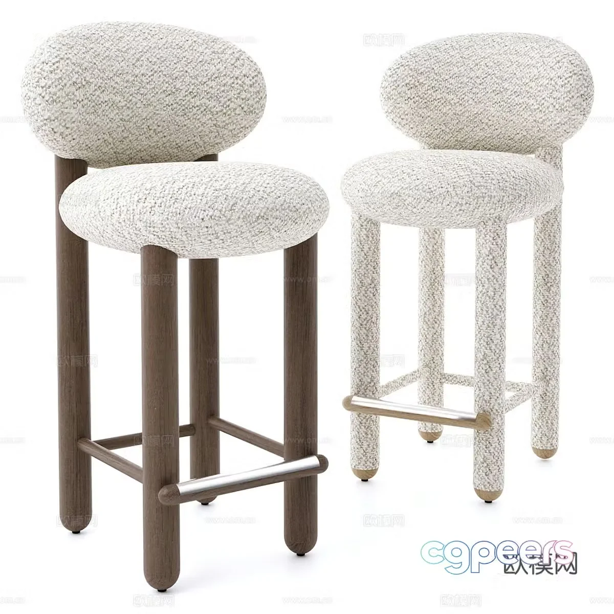 Modern bar stool bar stool high stool 3d model