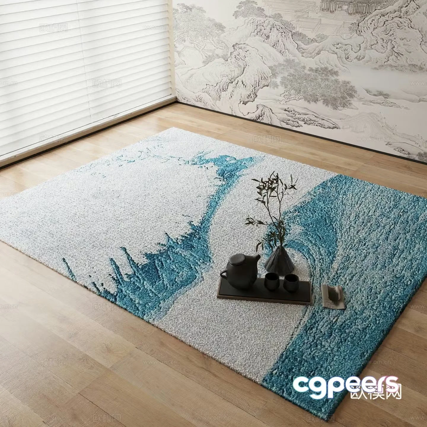 New Chinese carpet 3D model